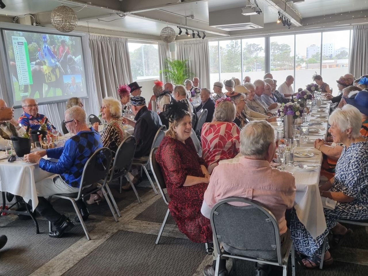 What a lovely afternoon at the Mercure Hotel for our Melb Cup celebration. The meal was good and the 50 people attending had lots of fun and games, there was fashions on the field, horse racing and Lots of sweeps. 5/11/24