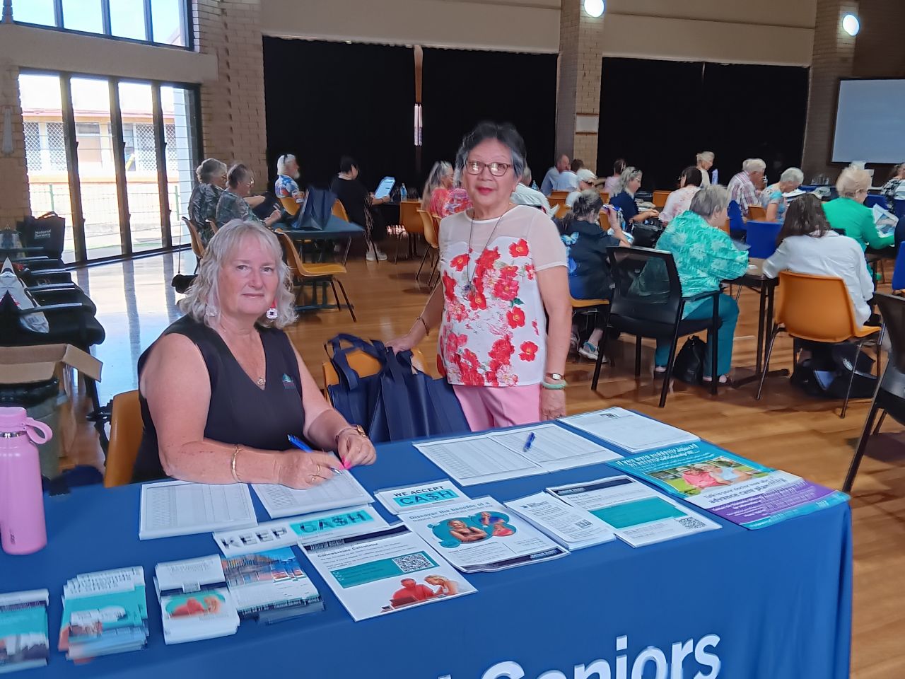 Seniors Forum and Childers Branch Launch Event 8/10/2025.  Deb from Neighbourhood Centre and Branch volunteer, Monina.