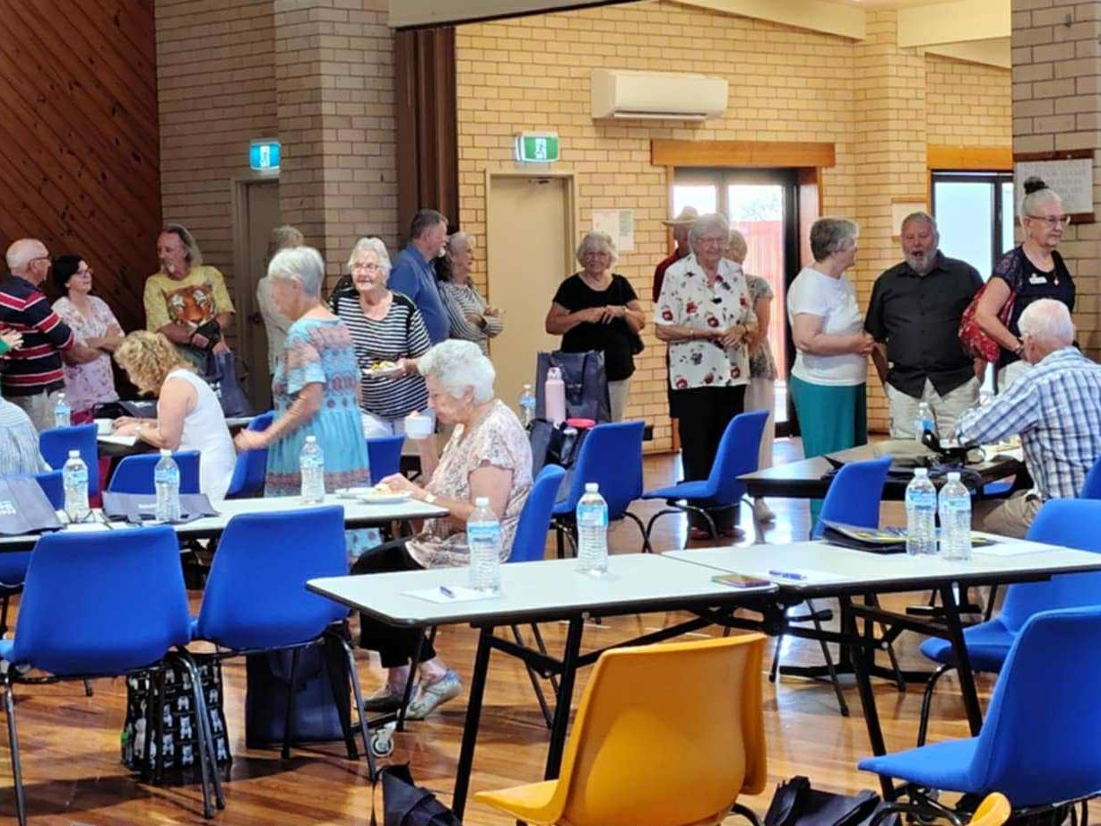 See the line up for the CWA catered cuppa and sweets!  I think we all agree it was worth the wait!

Seniors Forum and Childers Branch Launch Event 8/10/2025