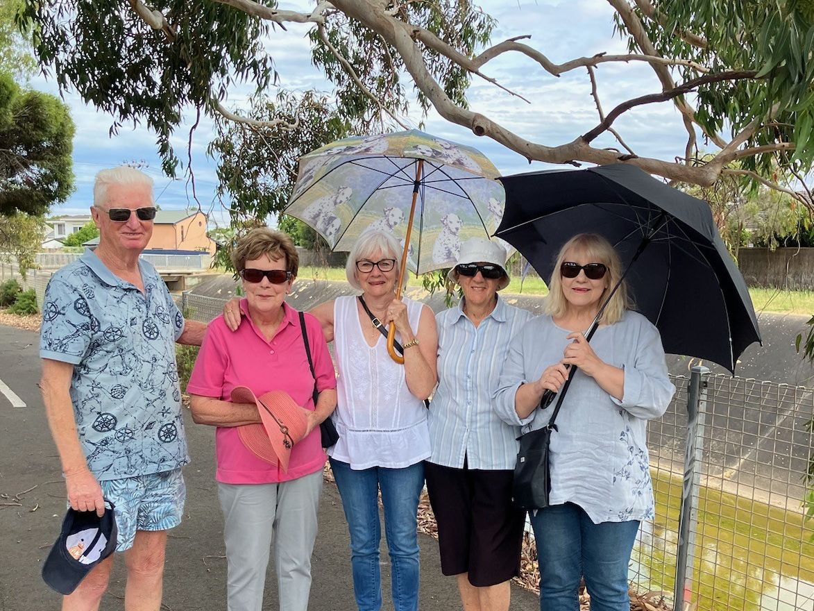 The Walking Group not deterred by a bit of light rain.