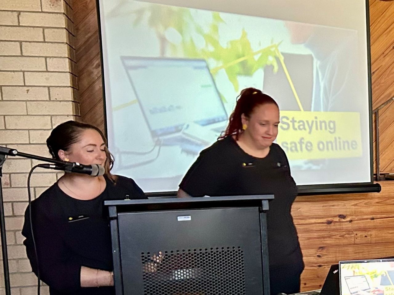 Seniors Forum and Childers Branch Launch Event 8/10/2025.  Childers Commonwealth Bank branch staff delivered a talk on online security.