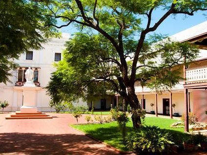 Inside the Courtyard of the Monastery.