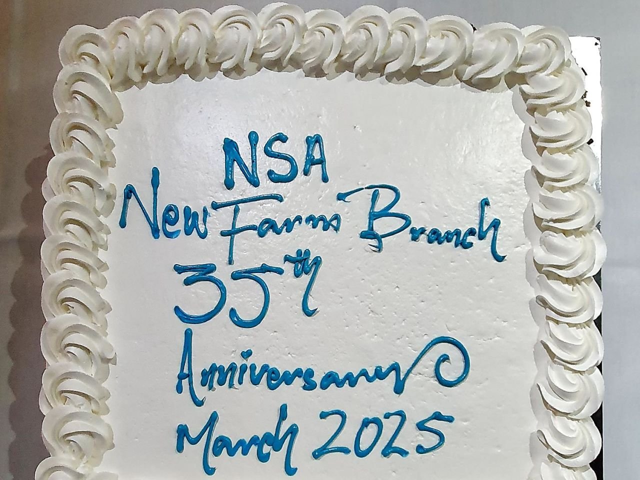 March 2025. General Meeting

Our Anniversary cake.
