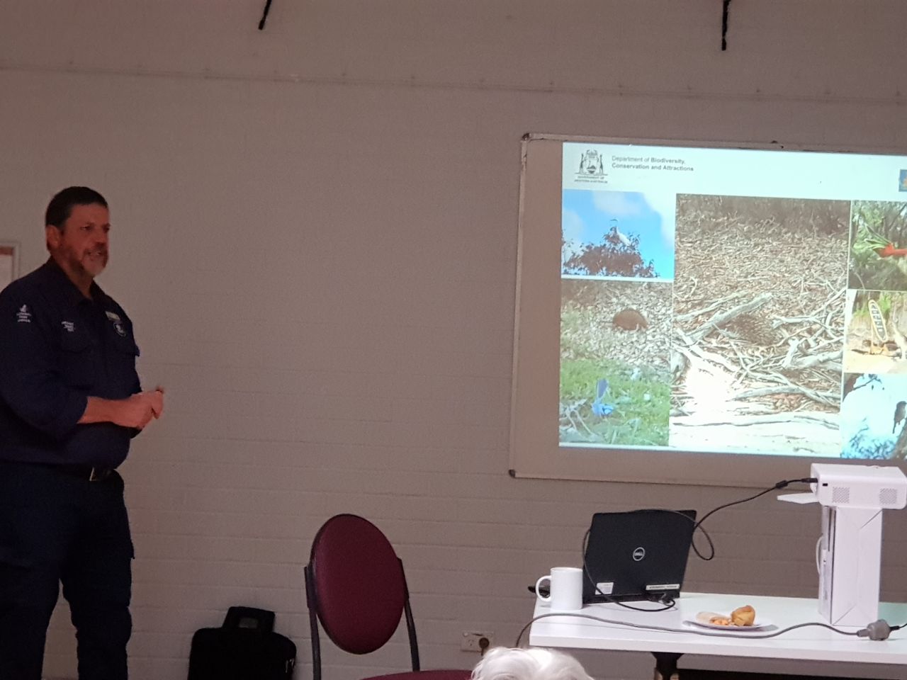 Paul Udinga, National Forrest Park Ranger commenting on the typical life of a National parks Ranger at the June Meeting of the National Seniors