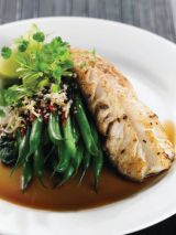 Ginger Sesame Beans with White Fish